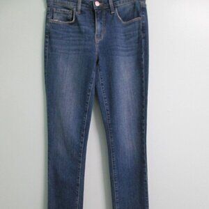 L'Agence Tilly Slim Straight Midrise Denim Jeans Size 25 Blue Cotton Blend-EUC